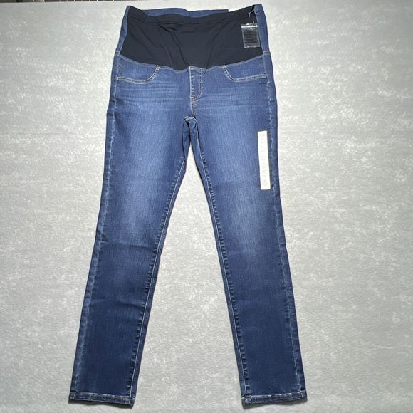 Uniqlo Dark Wash Maternity Extra Stretch Skinny Jeans Size XXL NWT - Picture 1 of 11